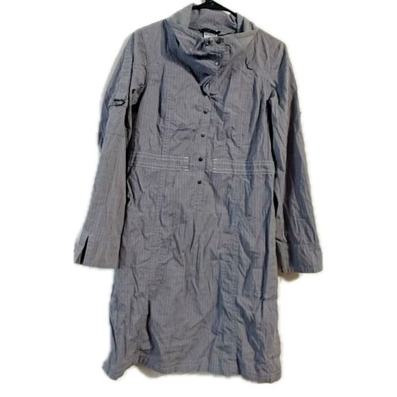 Columbia Gray Trench Coat Lightweight Knee-Length - Picture 1 of 4